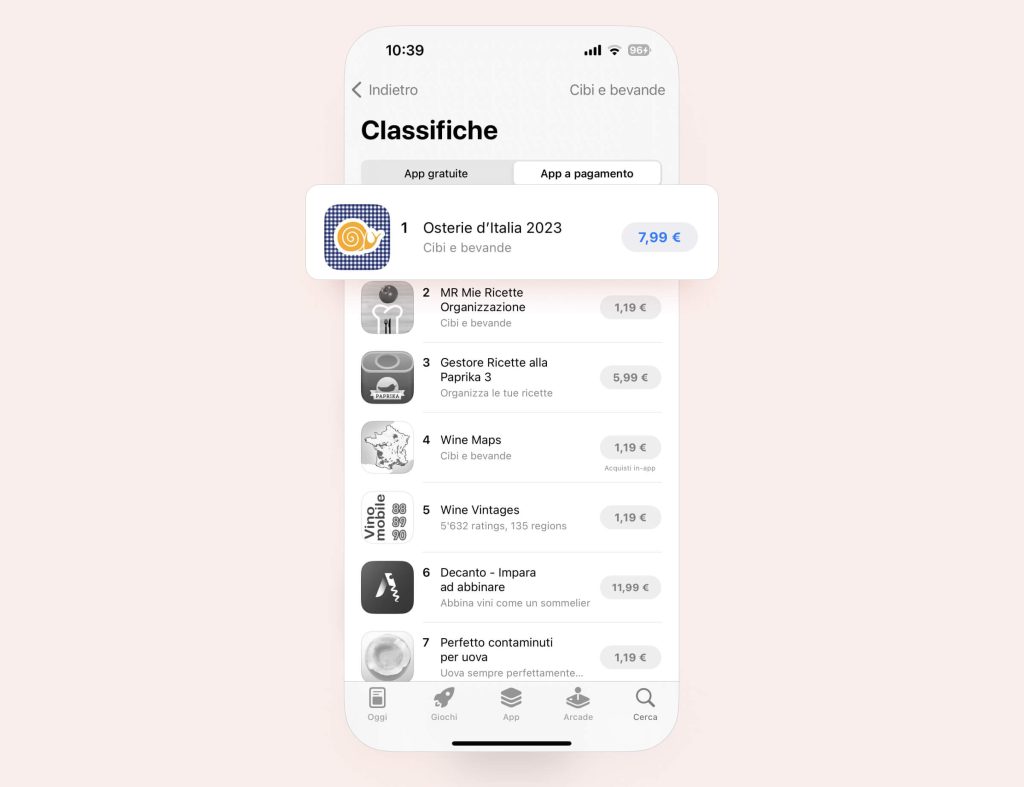 Osterie d'Italia classifica App Store